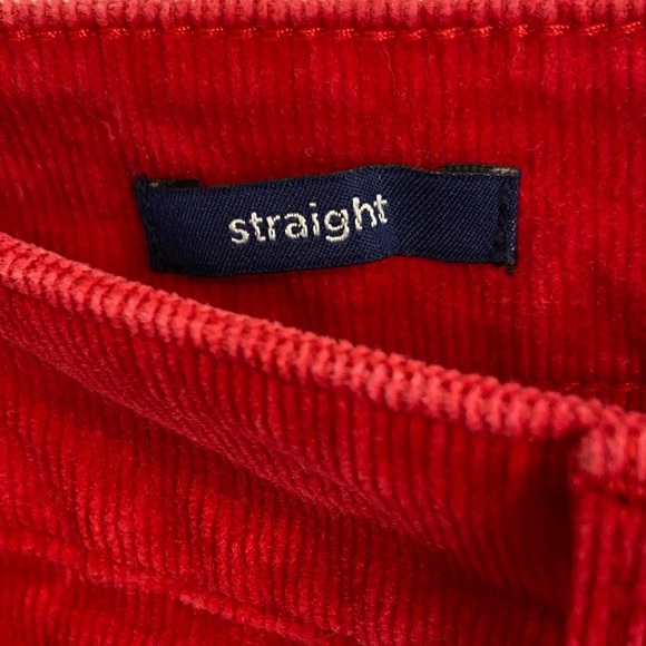 Talbots Corduroy Pants Simply Flattering 5-Pocket Straight Leg Red Size 8 - Picture 3 of 10